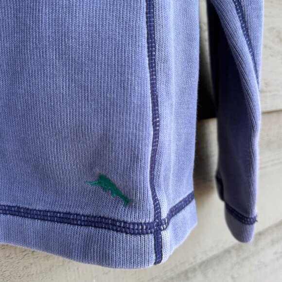 Tommy Bahama Blue Cotton Half Zip Pullover – Women’s Small, Coastal Classic - Picture 7 of 10